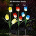 Vibe Geeks Solar Powered Tulip Flower Outdoor Garden