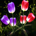 Vibe Geeks Solar Powered Tulip Flower Outdoor Garden