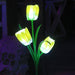 Vibe Geeks Solar Powered Tulip Flower Outdoor Garden