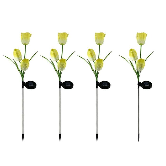 Vibe Geeks Solar Powered Tulip Flower Outdoor Garden