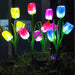 Vibe Geeks Solar Powered Tulip Flower Outdoor Garden