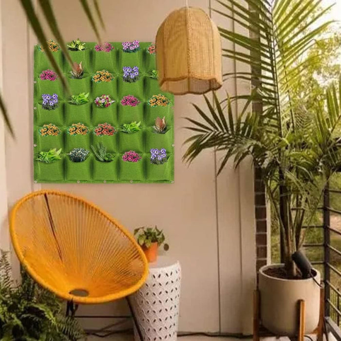 Vibe Geeks Wall Hanging Pocket Planting Bags Vertical