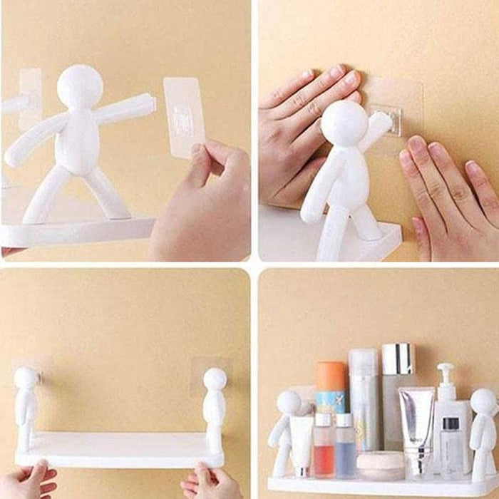 Vibe Geeks Wall-mounted Human-shaped Guardrail Hook Storage