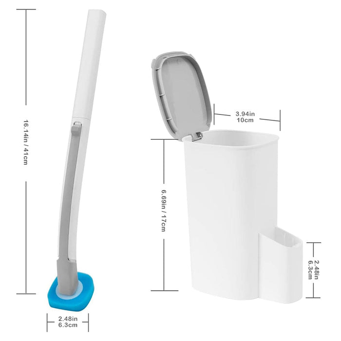 Vibe Geeks Wall-mounted Toilet Brush Set With Storage Caddy