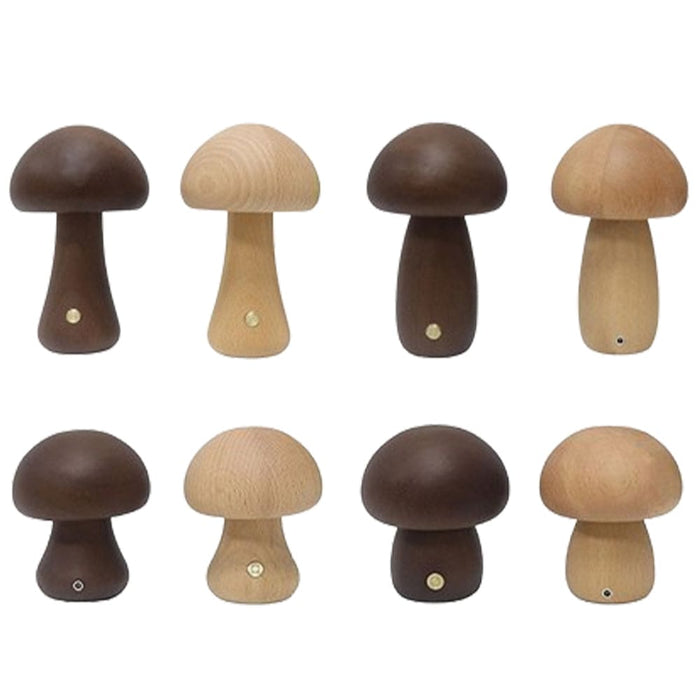 Vibe Geeks Wooden Mushroom Led Night Light For Bedroom