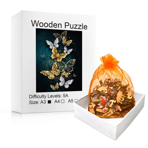 Vibrant Butterfly Wooden Puzzles