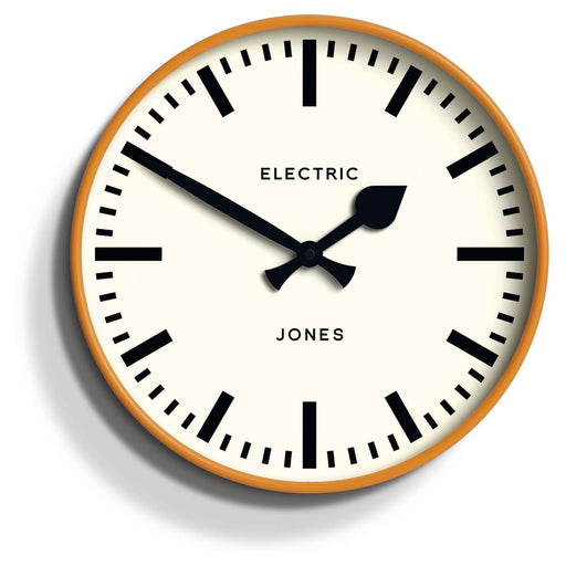 Vibrant Orange Railway Wall Clock