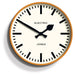 Vibrant Orange Railway Wall Clock