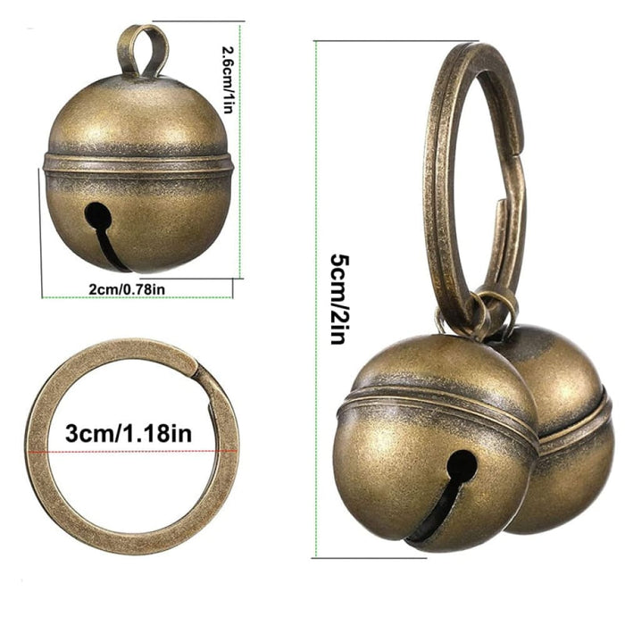 Vintage Brass Durable Crisp Sound Pet Tracker Jingle Bell