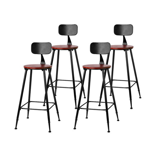 4x Vintage Industrial Bar Stool Retro Barstools Dining