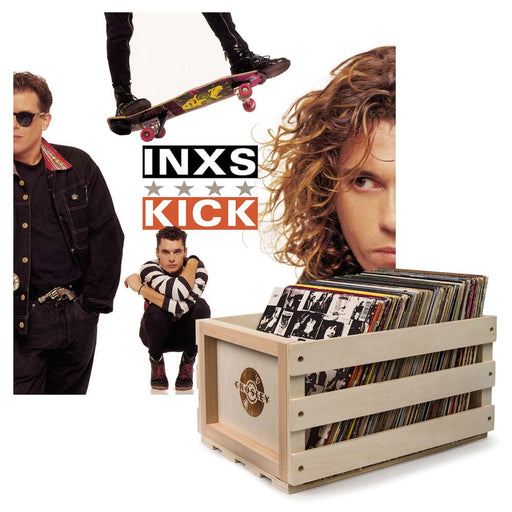 Vinyl Album Bundle Record Crate And Inxs Kick