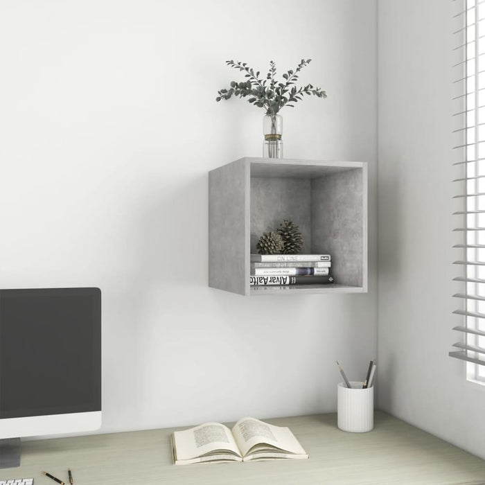 Wall Cabinet Concrete Grey 37x37x37 Cm Chipboard Nbpapl