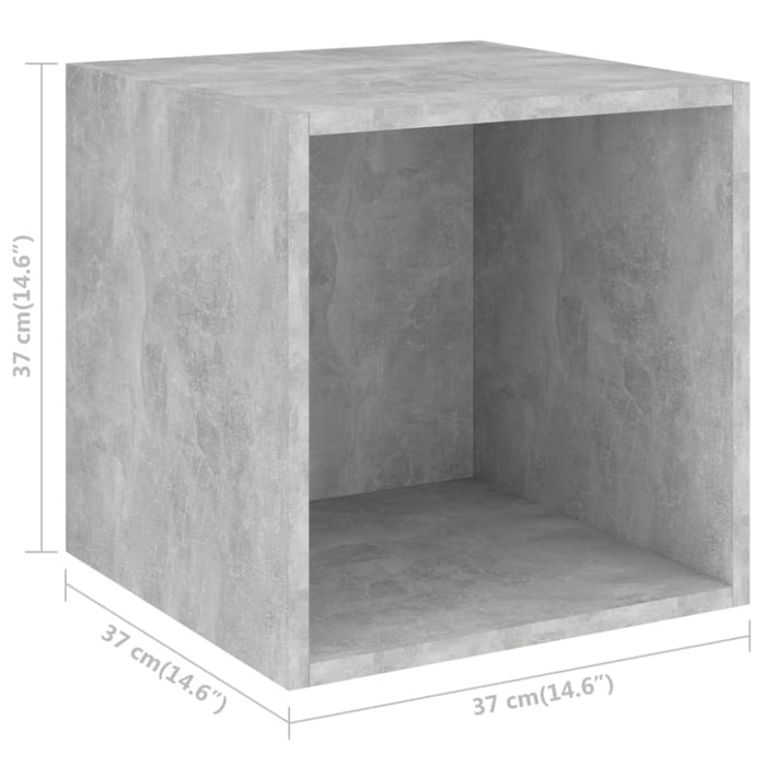 Wall Cabinet Concrete Grey 37x37x37 Cm Chipboard Nbpapl