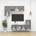 Wall Cabinet Concrete Grey 37x37x37 Cm Chipboard Nbpapl