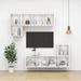 Wall Cabinet Glossy Look White 37x37x37 Cm Chipboard Nbpalx