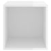 Wall Cabinet Glossy Look White 37x37x37 Cm Chipboard Nbpalx