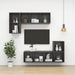 Wall Cabinet Grey 37x37x37 Cm Chipboard Nbpapb