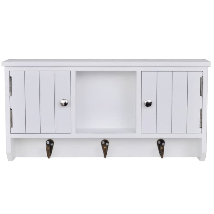 Wall Cabinet For Keys And Jewellery With Doors Hooks Xaonpb