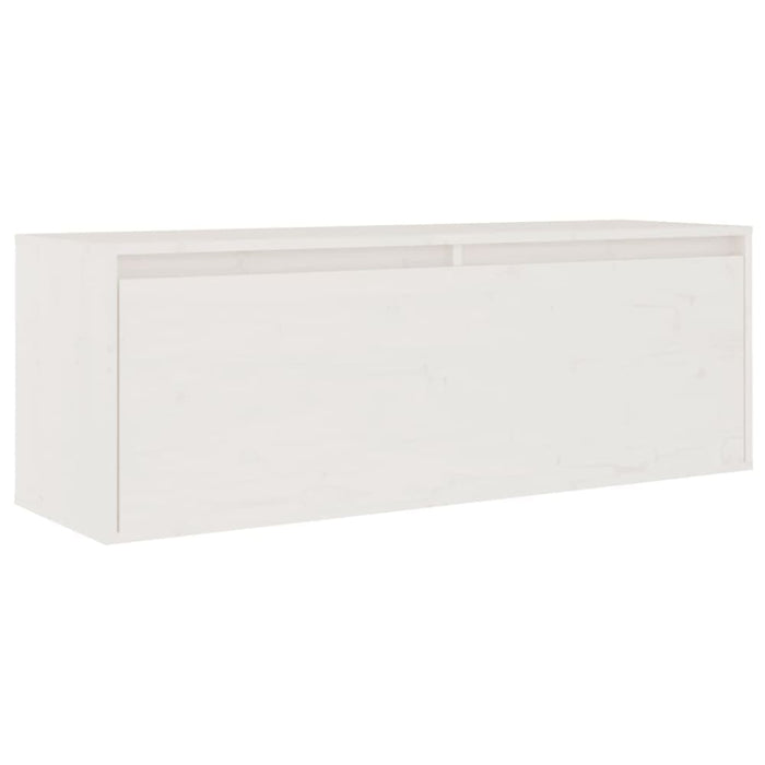 Wall Cabinet White 100x30x35 Cm Solid Wood Pine Notali