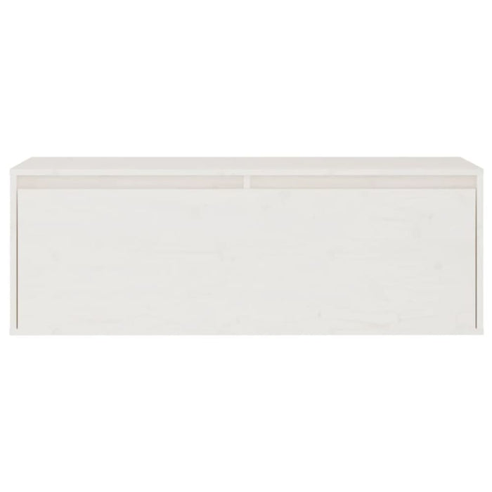 Wall Cabinet White 100x30x35 Cm Solid Wood Pine Notali