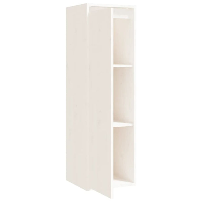 Wall Cabinet White 30x30x100 Cm Solid Wood Pine Notpbi