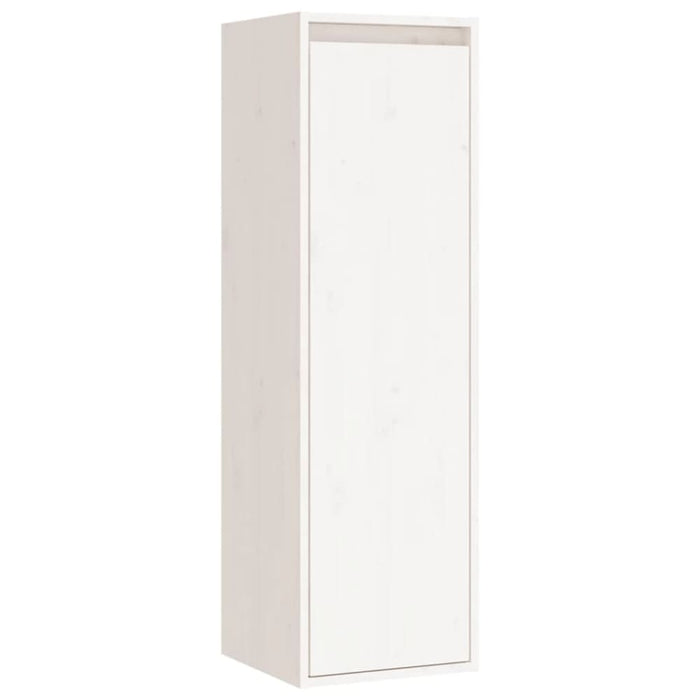 Wall Cabinet White 30x30x100 Cm Solid Wood Pine Notpbi