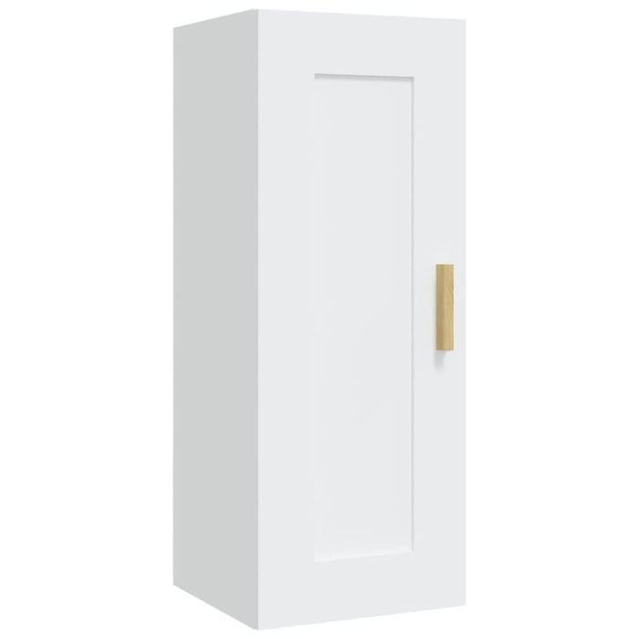 Wall Cabinet White 35x34x90 Cm Engineered Wood Noxalp