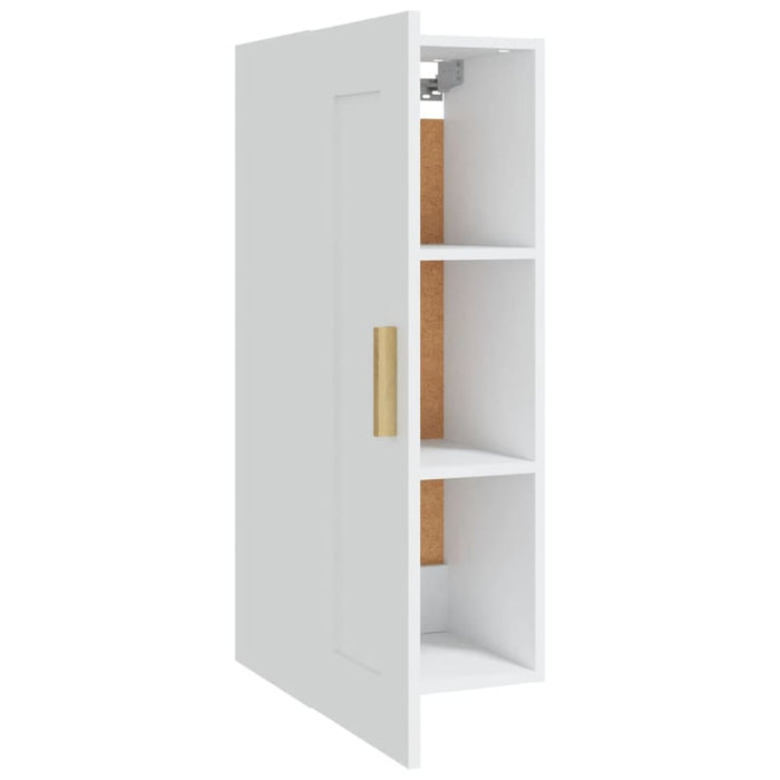 Wall Cabinet White 35x34x90 Cm Engineered Wood Noxalp