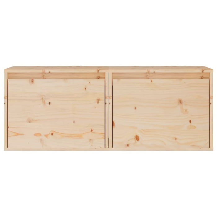 Wall Cabinets 2 Pcs 45x30x35 Cm Solid Wood Pine Notatl