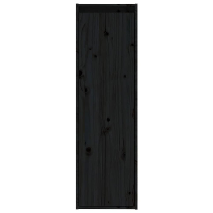 Wall Cabinets 2 Pcs Black 30x30x100 Cm Solid Wood Pine