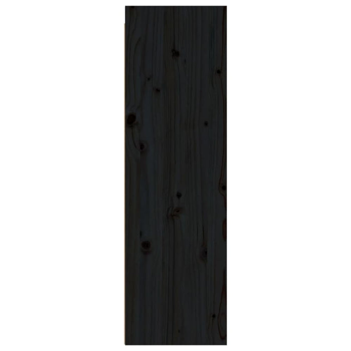 Wall Cabinets 2 Pcs Black 30x30x100 Cm Solid Wood Pine