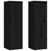 Wall Cabinets 2 Pcs Black 30x30x100 Cm Solid Wood Pine