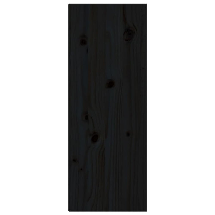 Wall Cabinets 2 Pcs Black 30x30x80 Cm Solid Wood Pine Notpba