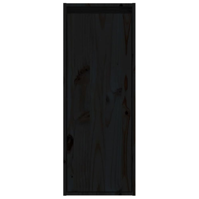 Wall Cabinets 2 Pcs Black 30x30x80 Cm Solid Wood Pine Notpba