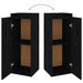 Wall Cabinets 2 Pcs Black 30x30x80 Cm Solid Wood Pine Notpba