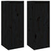 Wall Cabinets 2 Pcs Black 30x30x80 Cm Solid Wood Pine Notpba