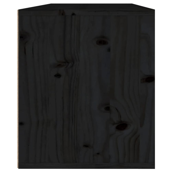 Wall Cabinets 2 Pcs Black 45x30x35 Cm Solid Wood Pine Notaaa