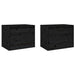 Wall Cabinets 2 Pcs Black 45x30x35 Cm Solid Wood Pine Notaaa