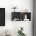 Wall Cabinets 2 Pcs Glossy Look Grey 37x37x37 Cm Chipboard