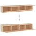 Wall Cabinets 2pcs 100x30x35 Cm Solid Wood Pine Notall