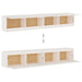 Wall Cabinets 2pcs White 100x30x35 Cm Solid Wood Pine Notaln