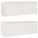 Wall Cabinets 2pcs White 100x30x35 Cm Solid Wood Pine Notaln