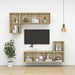 Wall Cabinets 4 Pcs Sonoma Oak 37x37x37 Cm Chipboard Nbpapp