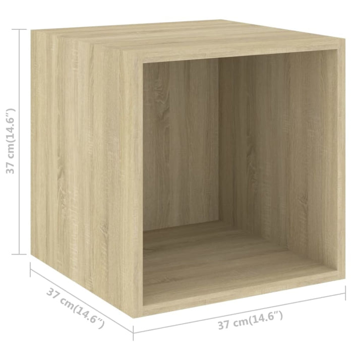 Wall Cabinets 4 Pcs Sonoma Oak 37x37x37 Cm Chipboard Nbpapp