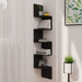 Wall Corner Shelf Black 19x19x123 Cm Chipboard Txlntx