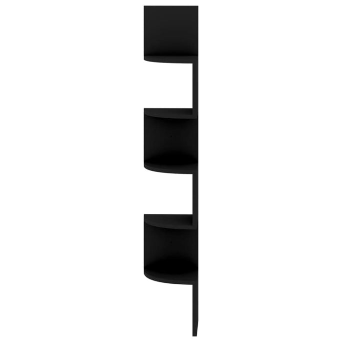 Wall Corner Shelf Black 19x19x123 Cm Chipboard Txlntx