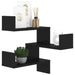 Wall Corner Shelf Black 40x40x50 Cm Chipboard Nbixxp