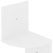 Wall Corner Shelf Glossy Look White 19x19x123 Cm Chipboard