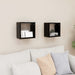 Wall Cube Shelves 2 Pcs Black 26x15x26 Cm Nbibxn