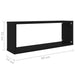 Wall Cube Shelves 2 Pcs Black 60x15x23 Cm Chipboard Nbiotl